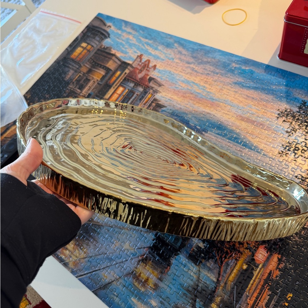 Elegant Gold Decorative Tray